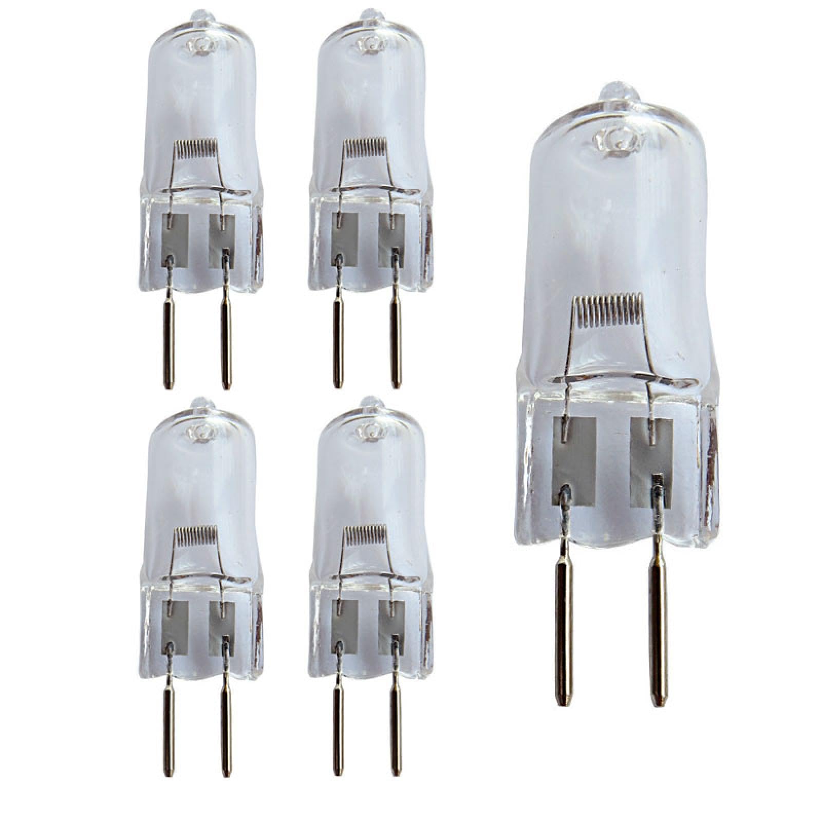 UGEFKMQ 5Pc G6.35 Halogen Light Bulbs 24V 100W Warm White Clear Capsule 2 Pin Base Light Bulb G6.35/GY6.35 Capsule Bulb 100W Dimmable 75W