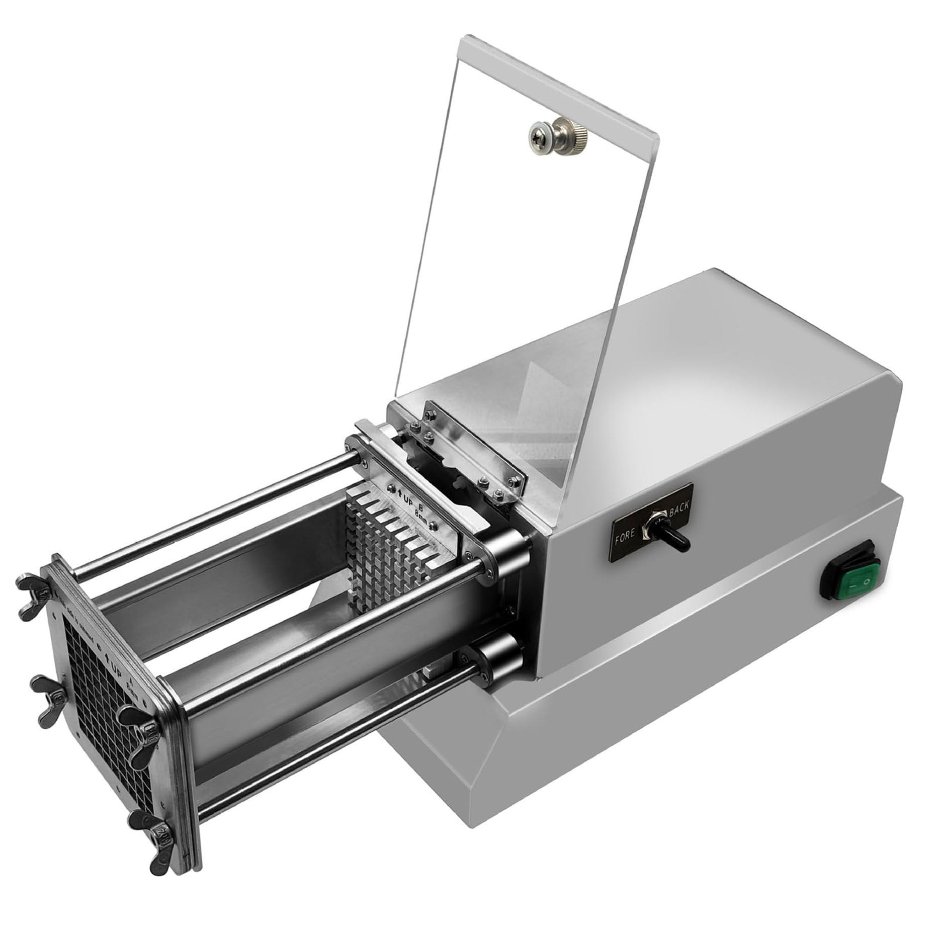 asdchZen Electric French Fry Cutter, Electric Potato Cutter Stainless Steel With 8Mm,10Mm,12Mm Blade And Fan-Shaped Blade, Use For Potatoes, Carrots, Apples