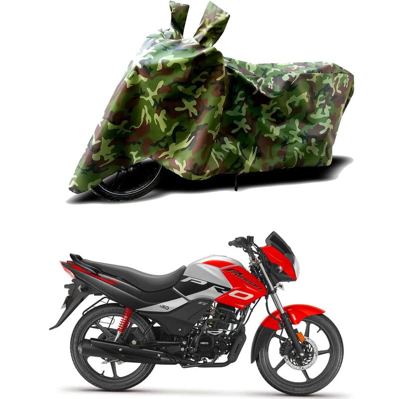 Image of 100% Water Resistant Full Bike Scooty Two Wheeler Body Cover Compatible For Hero Passion Xtec /UV-Rays /Heat Protection /Birds Dropping /Scratchproof /Dust proof /Waterproof /All Varient[Green MJ]