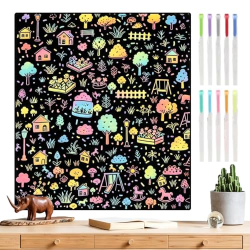 Couverture de coloriage Ahuuen plaid gribouillage pour loisirs créatifs maison
