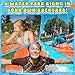 46FT Double Slip and Water Slides for Kids Adults Backyard, Extra Long Lawn Water Slides with 2 Bodyboards, Heavy Duty, Giant Inflatable Water Slip Toys with Crash Pad for Summer Outdoor Party
