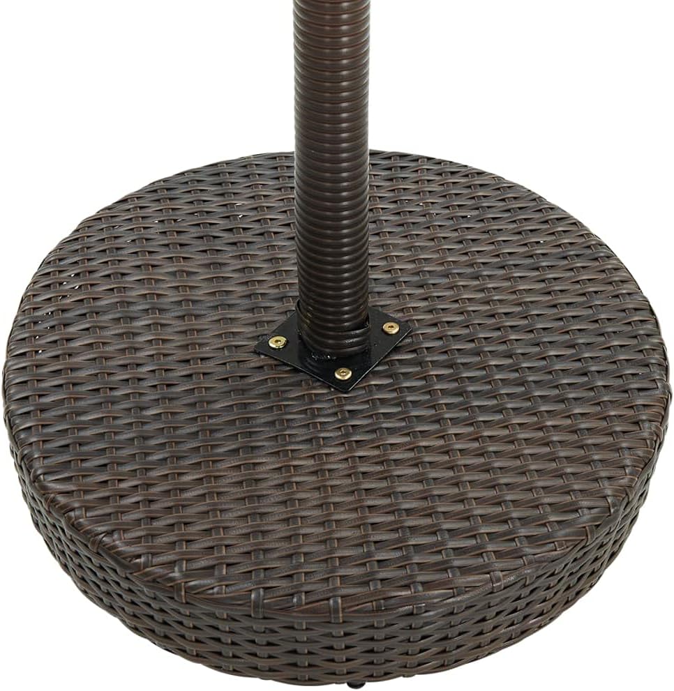 SKM 3 Piece Patio Bar Set Poly Rattan Brown-4768