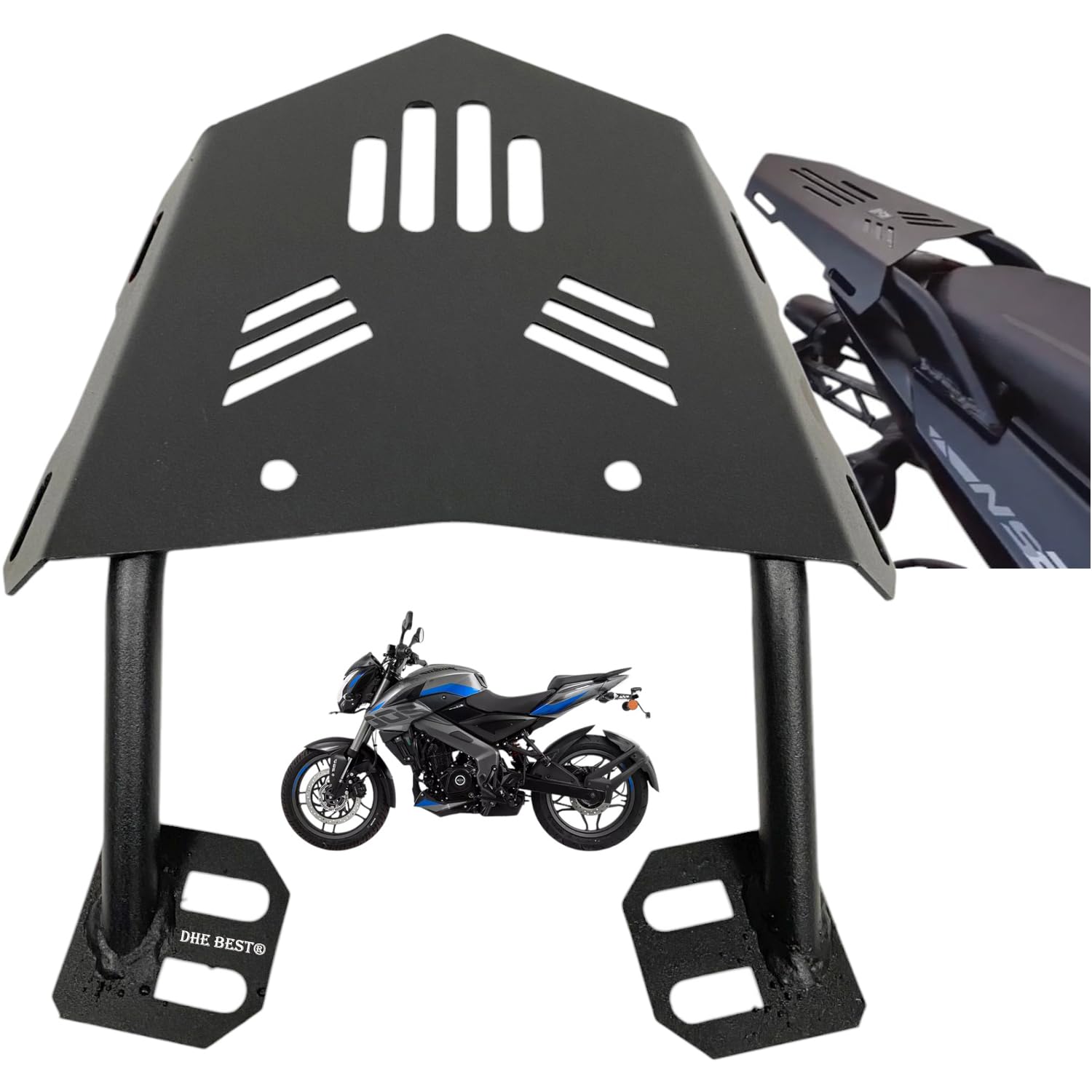 Dhe Best Bike Black Premium Trail Expedition Top Carrier/Luggage Rack Suitable for Bajaj Pulsur NS 200-image-47