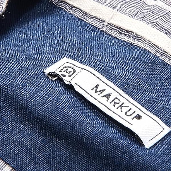 MARKUP 9435AG Camicia uomo Blue/Off White Stripes Linen/Cotton Shirt Men