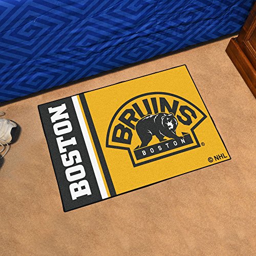 FANMATS-19254-Boston-Bruins-Starter-Mat-Accent-Rug-19in-x-30in-Sports-Fan-Home-Decor-Rug-and-Tailgating-Mat-Uniform-Design
