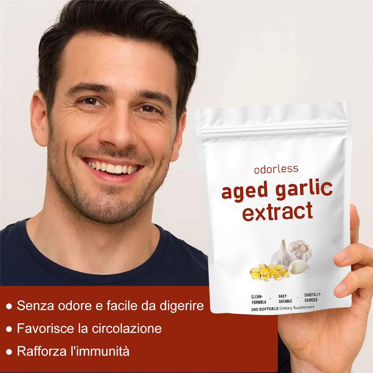Vitaris Aglio Invecchiato,2026 Aglio invecchiato 24 mesi,Estratto di Aglio Invecchiato Inodore,Aged Garlic Extract,Vegetariano,Ingredienti Naturali