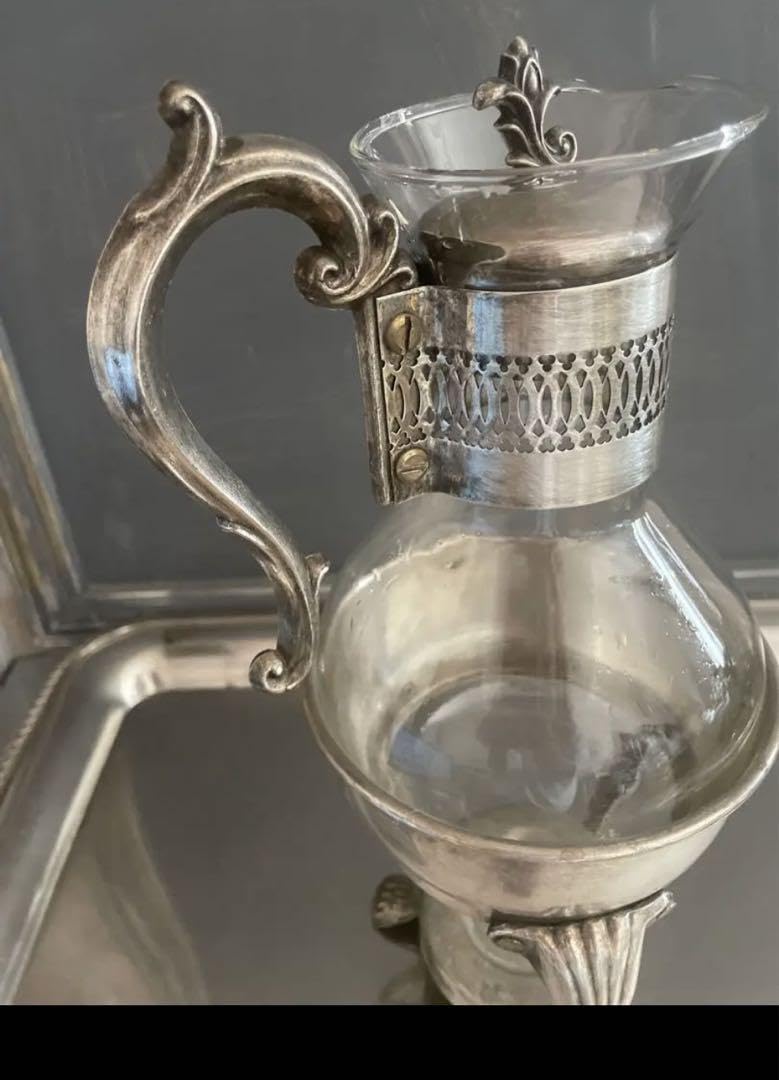 アンティーク！ヴィンテージ！ティーウォーマー水さし アンティーク！ヴィンテージ！ティーウォーマー水さし ガラス ティーポット