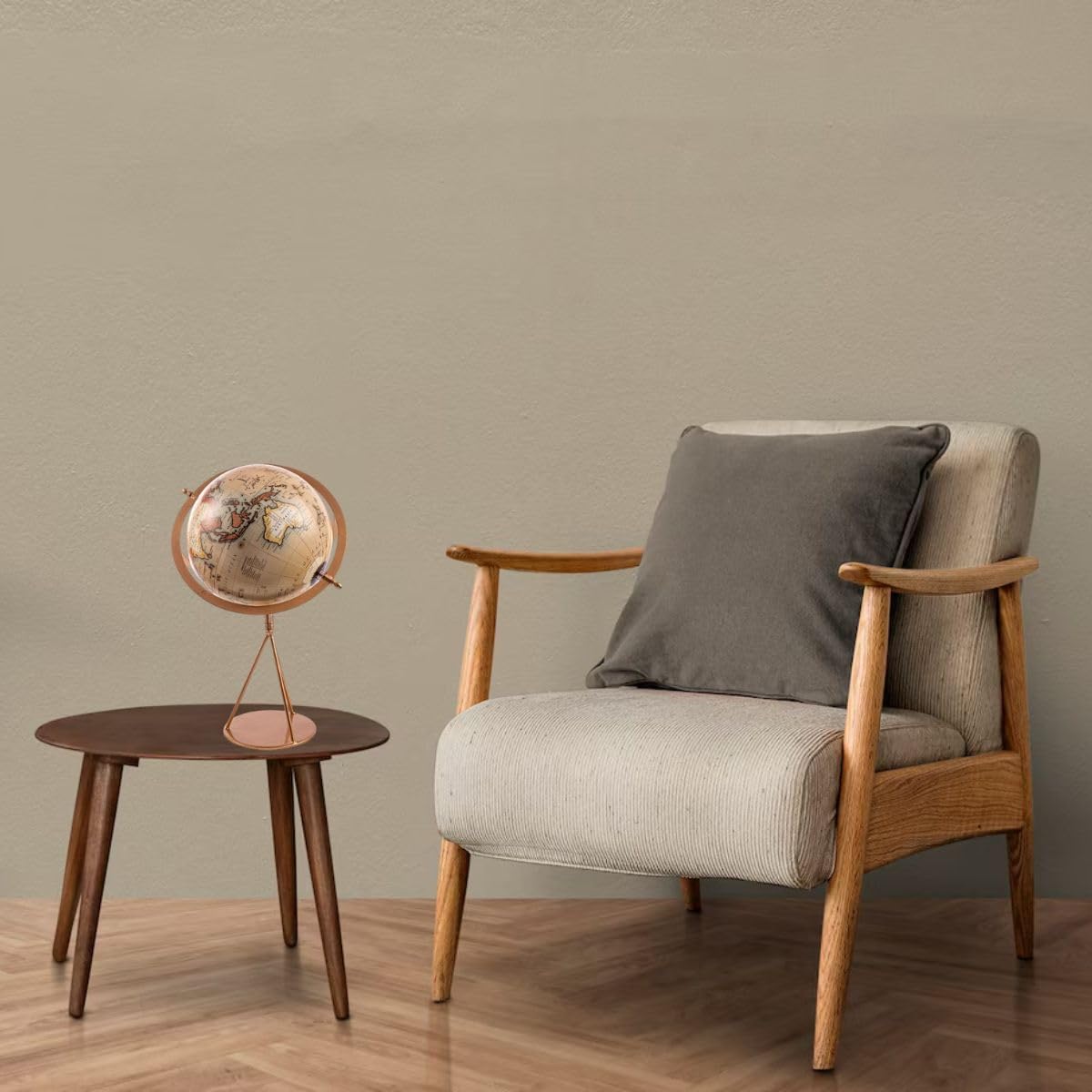 MAPPAMONDO con Base Color Rame D.20 H.39CM Design Interno CASA Ufficio