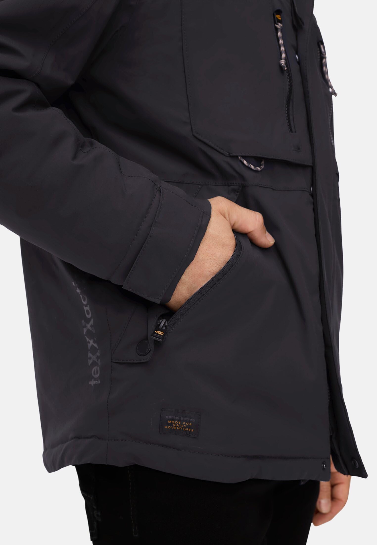 camel active TeXXXactive męska kurtka z odpinanym kapturem, granatowy, 56