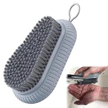 AMAZON - Heavy Duty Nail Brush Fingernail Scrub Brush, Durable Stiff Bristles Nail Scrub Brush, Hand and Nail Cleaning Brush for Men & Mechanics (Hand Wash Brush – Grey)
