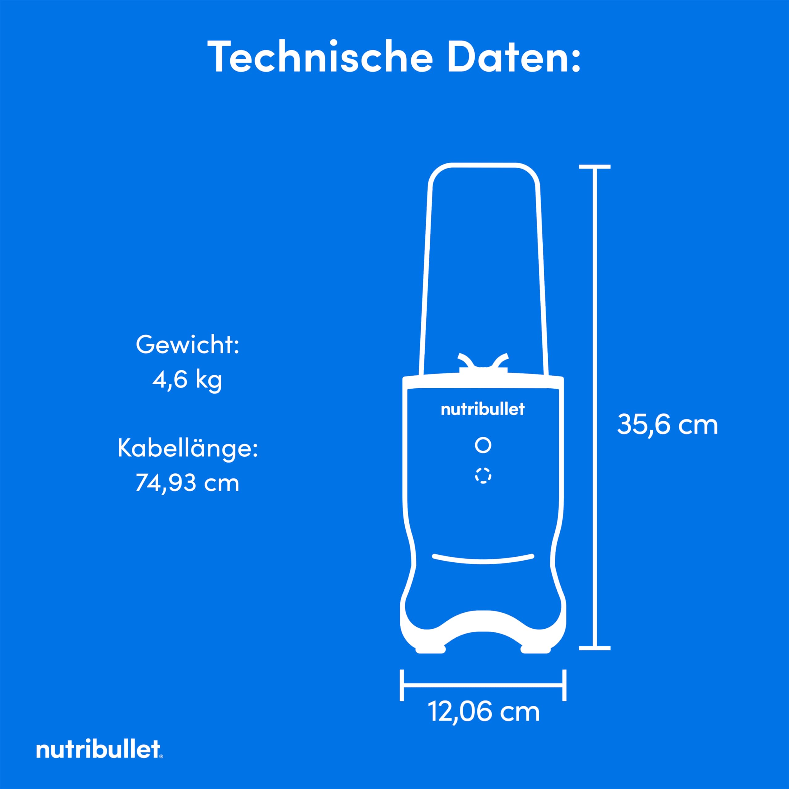 nutribullet Ultra NB1206MB, Mixer mit Tritanbehälter, Edelstahl-Mahlklingen, Elektrischer Smoothie-Mixer, 900ml und 700ml Behälter, 2 To-Go-Deckel, 1200W, Grau