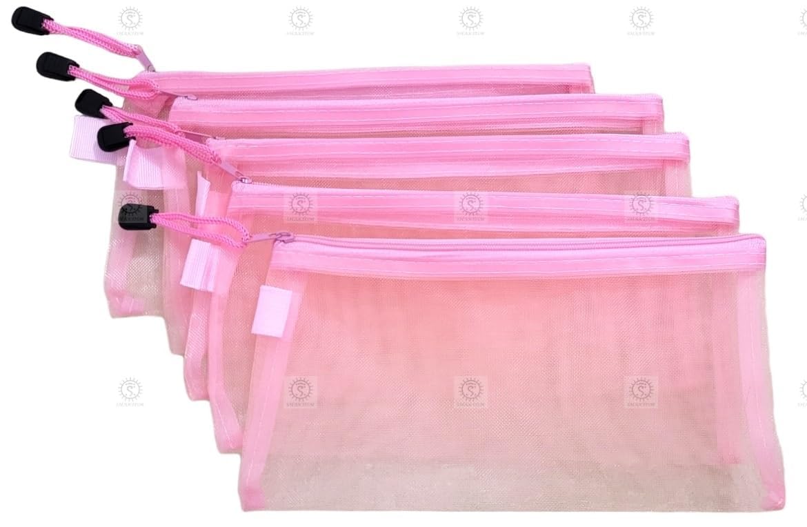 SHAKTISM Pouch Multipurpose Zipper Case, Pen and Pencil Pouch Case,Travel Accessory Organizer Bag, Stationery Holder, Makeup Pouch, Return Gift for Kids Pack of 10Pcs (Pink) (B0CY8H3TDL) Amazon Price History, Amazon Price Tracker