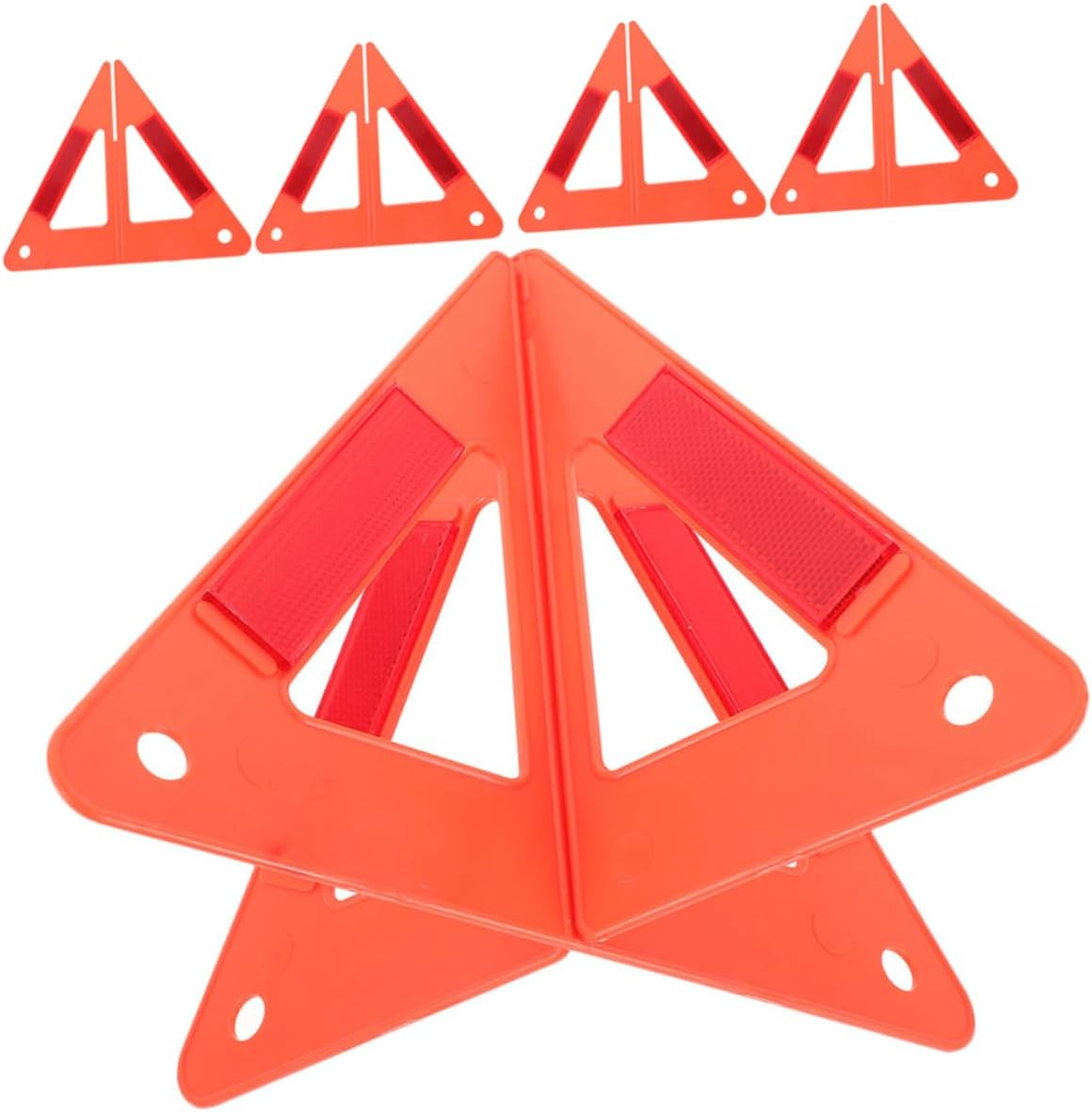 5pcs Emergency Reflective Warning Triangles for Car Safety High Visibility Roadside Signage Easy to Install Reflective Triangles for Vehicle Emergency