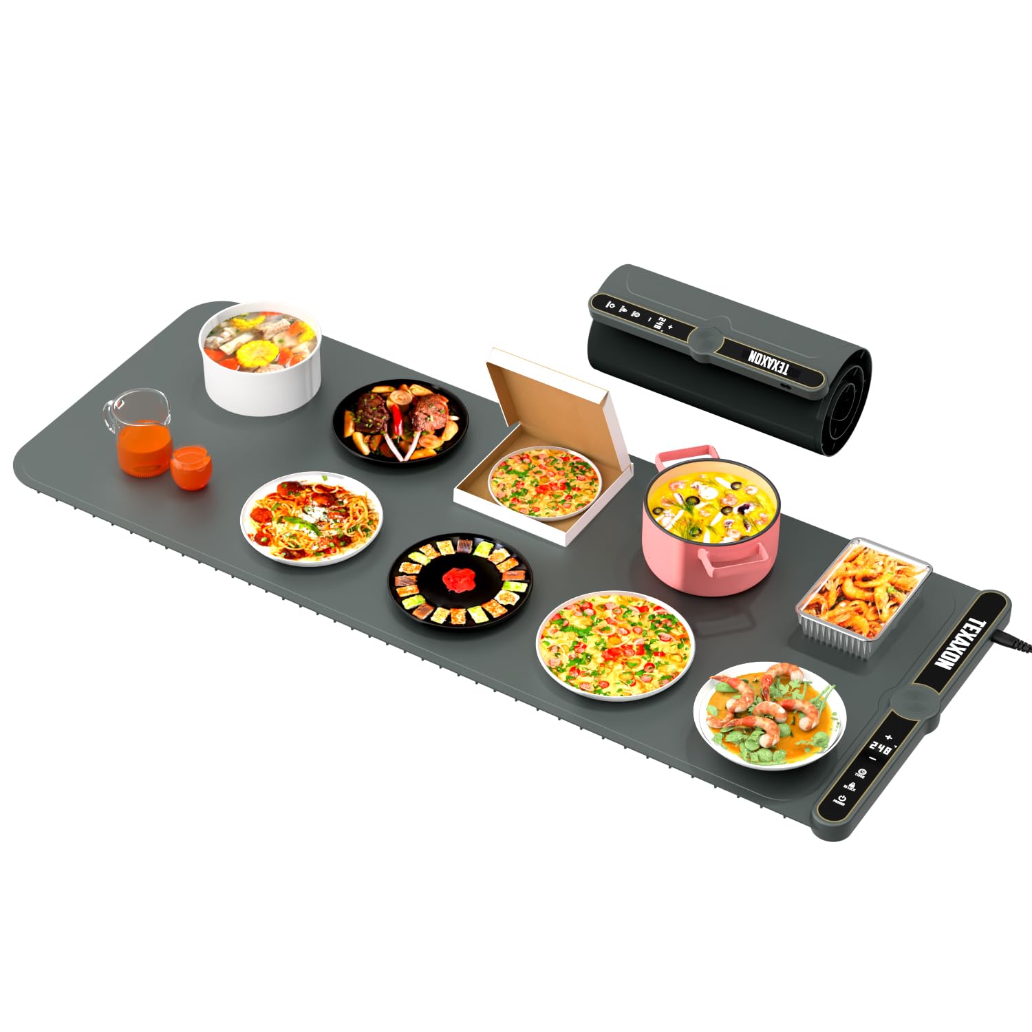 "Texaxon Warming Mat For Food (40 x 15) XXXL- Electric Warming Tray For Food - Buffet Servers And Warmers - Warming Trays For Buffets Party & Home And Kitchen, Chafing Dishes For Buffet 40" LENGTH"