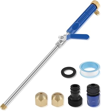 Lightweight High Pressure Washer Wand, Jet Washer with 2 Nozzle Leakproof Garden Hose Cleaning Sprayer Jet Nozzle Washer Car Cleaning Washing Wand for Window Truck Camper