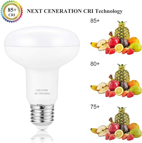 Miniatura 4 de BR25R25 Bombillas LED para lata, luces de inundación regulables de 9 W (equivalente a 75 W), bombilla de base media E26 de 3000 K, blanco suave para