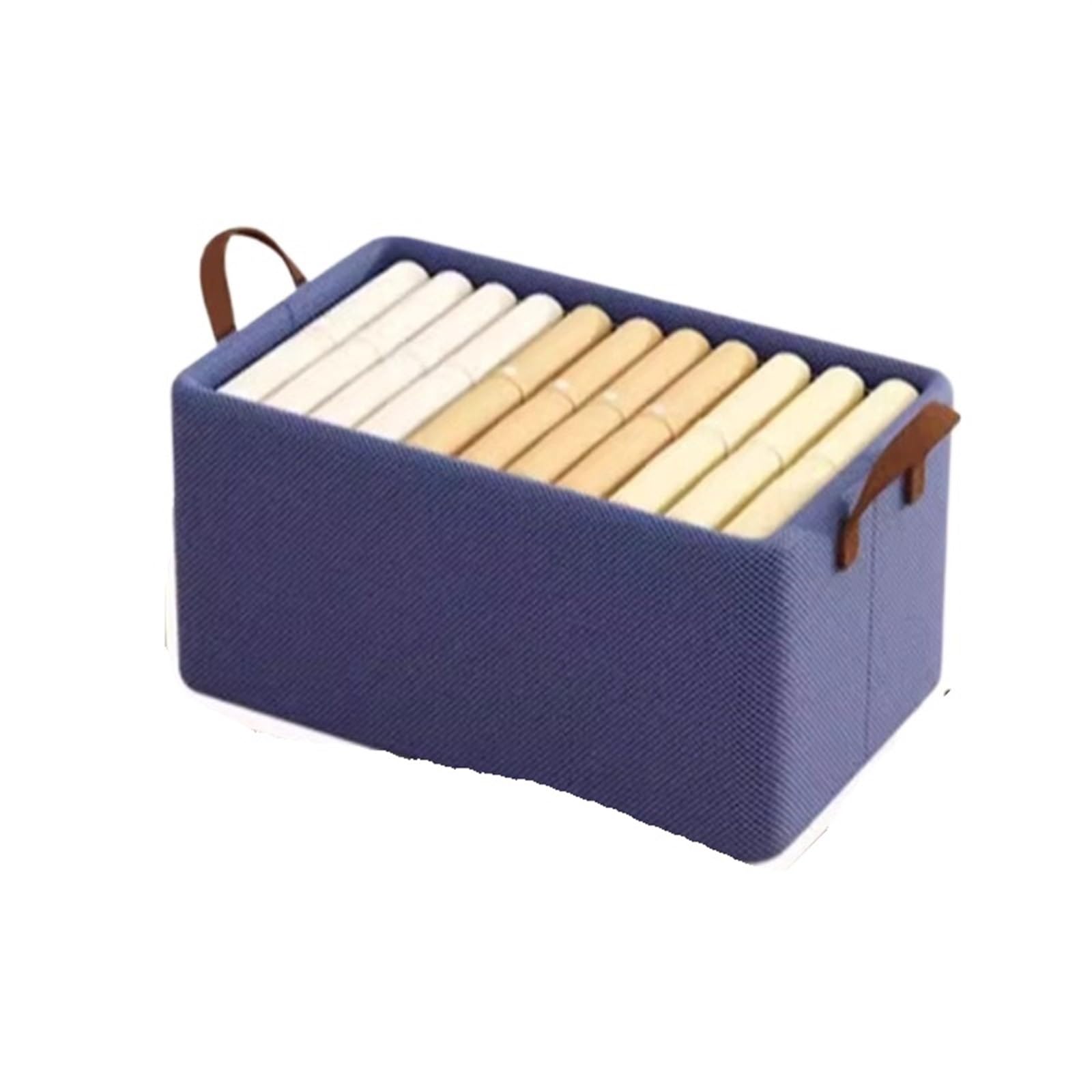 SNGUOQ 10Pcs Fabric Storage Basket Drawer Type Box Underwear Organizer Wardrobe Clothes Foldable Organizers Clothing For Clothing Storage,Organization(Dark blue)