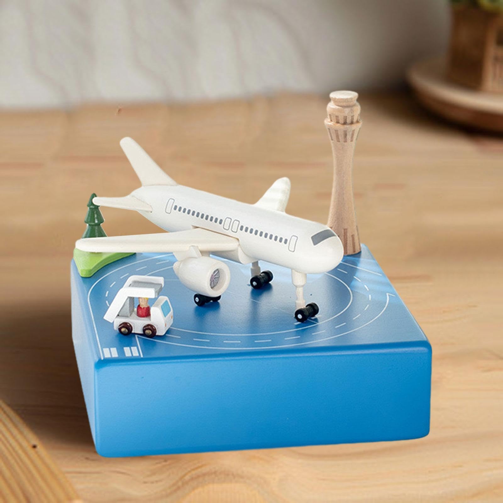 Caja de Música con Aviones Y Coches: Gira Y Reproduce Una Canción para