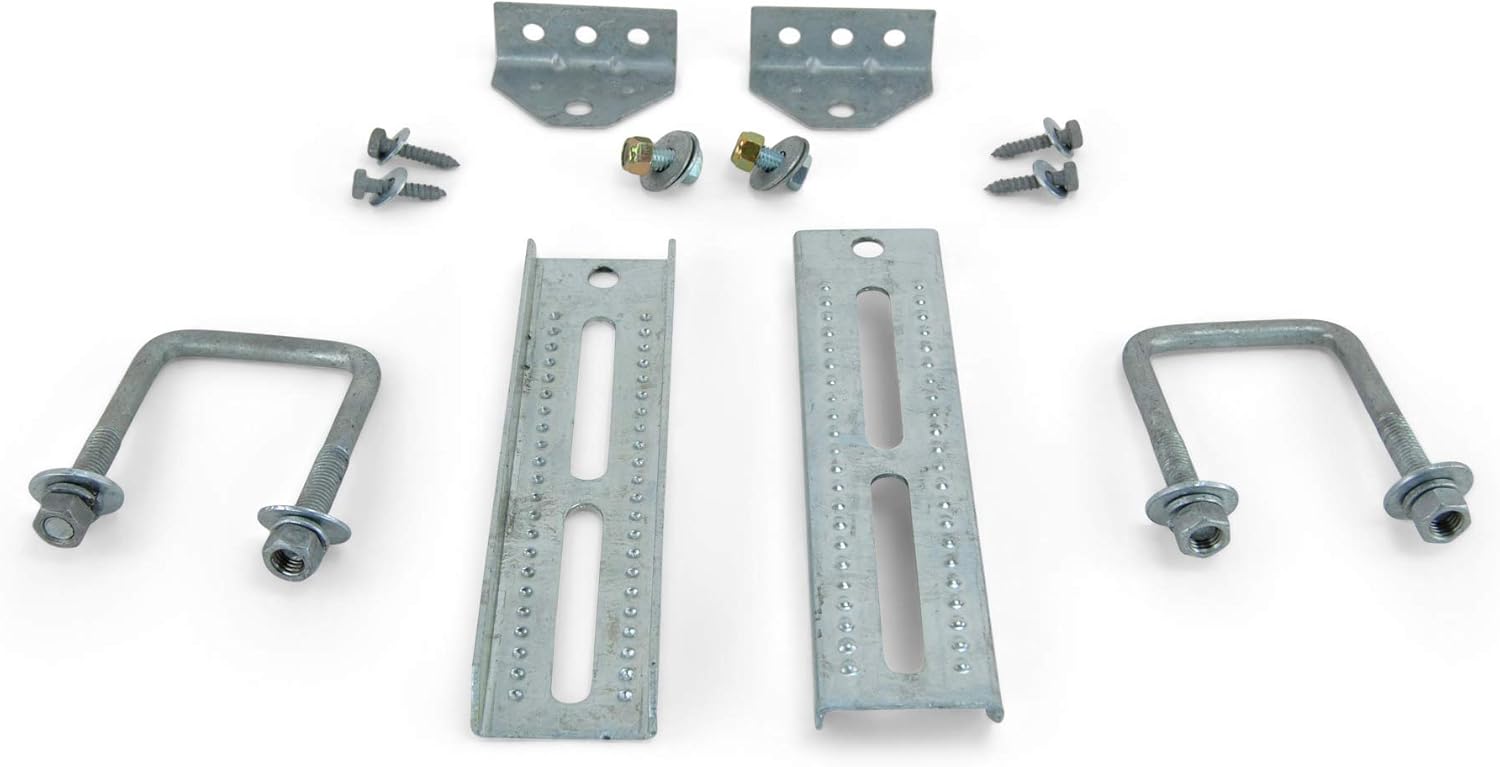 Sturdy Built (2) 10" Galvanized Swivel Top Bunk Bracket Kit with Hardware for 3x3 Boat Trailer Crossmember