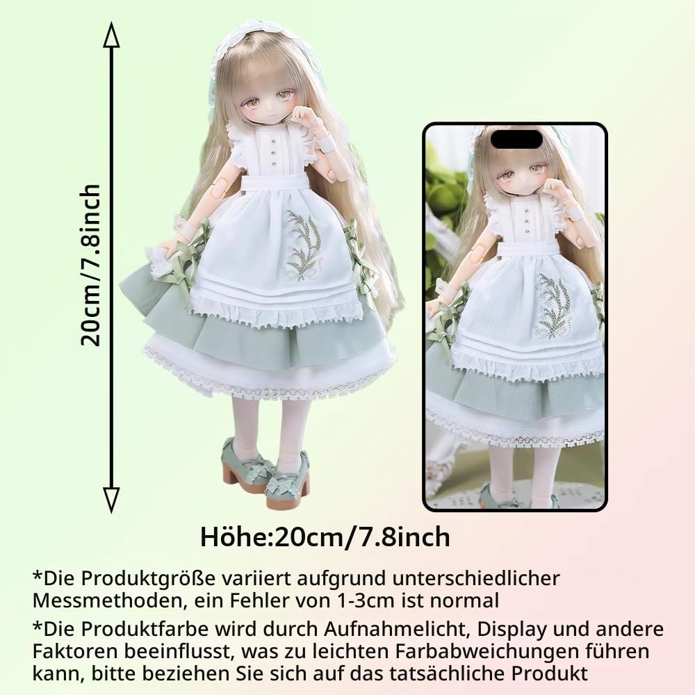 niannyyhouse 1/8 BJD Ball Jointed Doll, Unspoken Collection Girl Serie, mit Kleidung, Verkleidung, Sammelfigur, einfache Box (Whispers of The Lily of The Valley - 1 Stk)