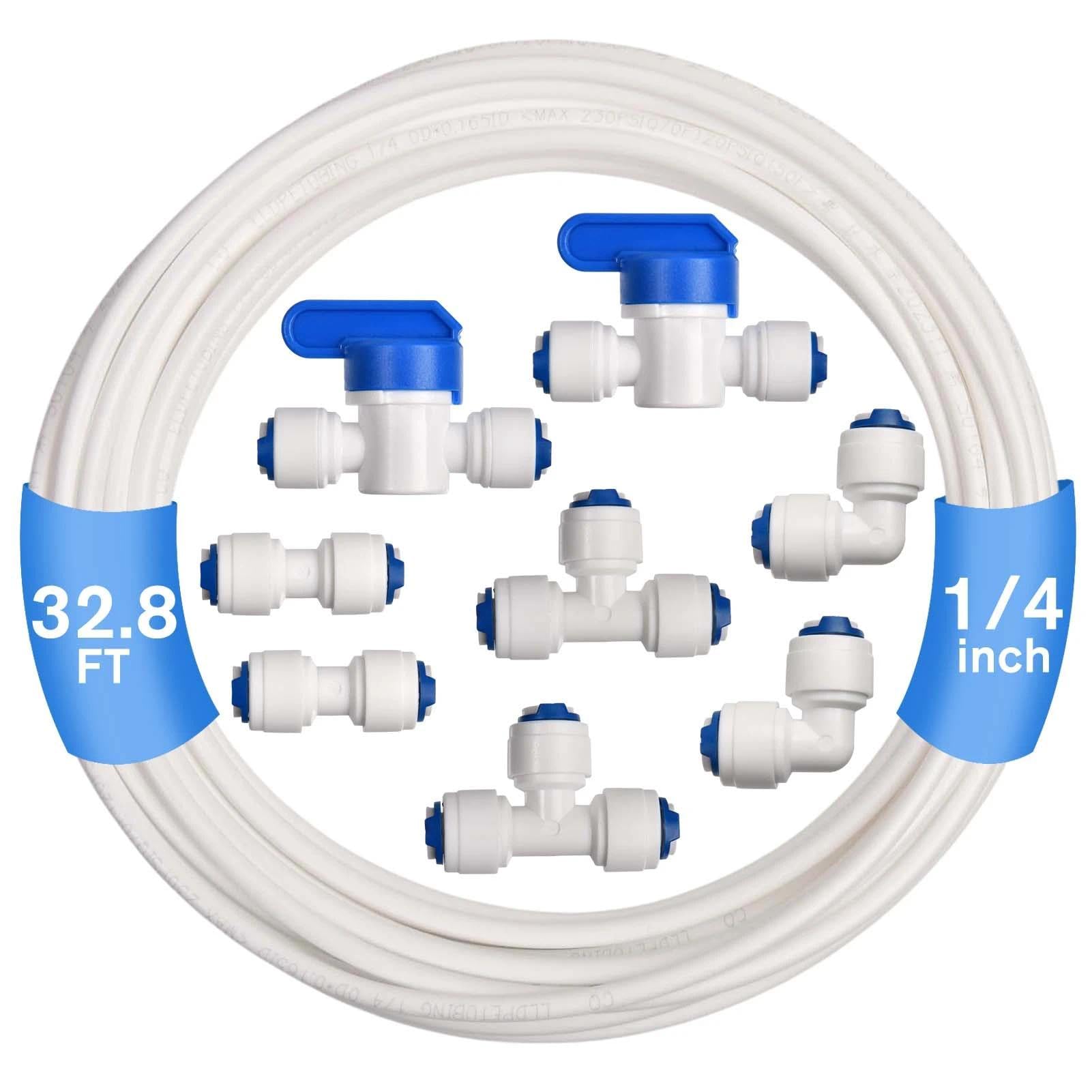 Tubo de agua de 1/4 conexión rápida kit línea de agua refrigerador filtro R.O