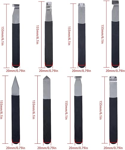 Miniatura 2 de JOJOCY Juego de 8 herramientas de escultura de arcilla, herramientas de tallado de escultura de arcilla de cerámica, cuchillo de recorte, arcilla de