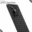Pikkme Back Cover for Realme GT 7 5G / GT 7T 5G Soft Grip 3D Hexa Cube Texture Silicone Bumper Case (Black) gallery image