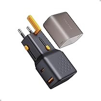 VOLTME Adattatore da Viaggio 35W Spina USB-C Universale, VITO 35W Presa Adattatore Universale da Viaggio, Presa Ricarica rapida QC3.0 & PD tipo C per Viaggi Caricatore Universale da Viaggio