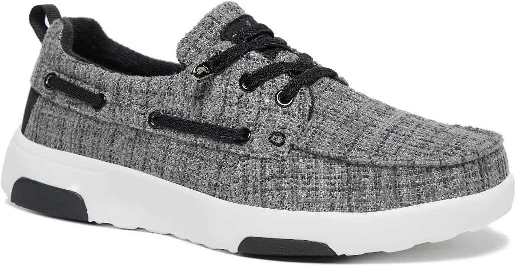 Women's Orthopedic Walking Shoes Slip On Loafers: Comfortable Orthotic Shoes with Arch Support for Flat Feet, Casual Plantar Fasciitis Deck Loafers for Heel and Foot Pain Relief