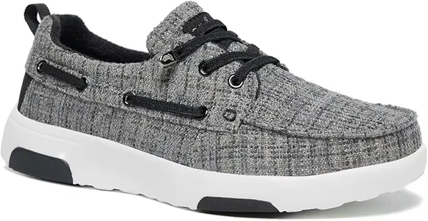 OrthoComfoot Women's Orthopedic Walking Shoes Slip On Loafers: Comfortable Orthotic Shoes with Arch Support for Flat Feet, Casual Plantar Fasciitis Deck Loafers for Heel and Foot Pain Relief