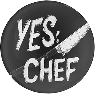 Yes Chef Glass Refrigerator Magnets Adsorbable Sticker Round Fridge Wrap for Whiteboard Office Home 4 PCS