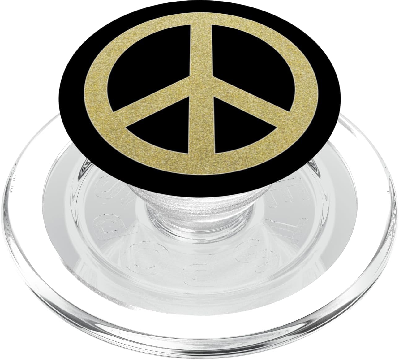 Peace Sign Gold PopSockets MagSafe PopGrip for iPhone