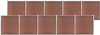 Keyroto Paneles para vallas de jardín de WPC 1737 x 186 cm, color marrón