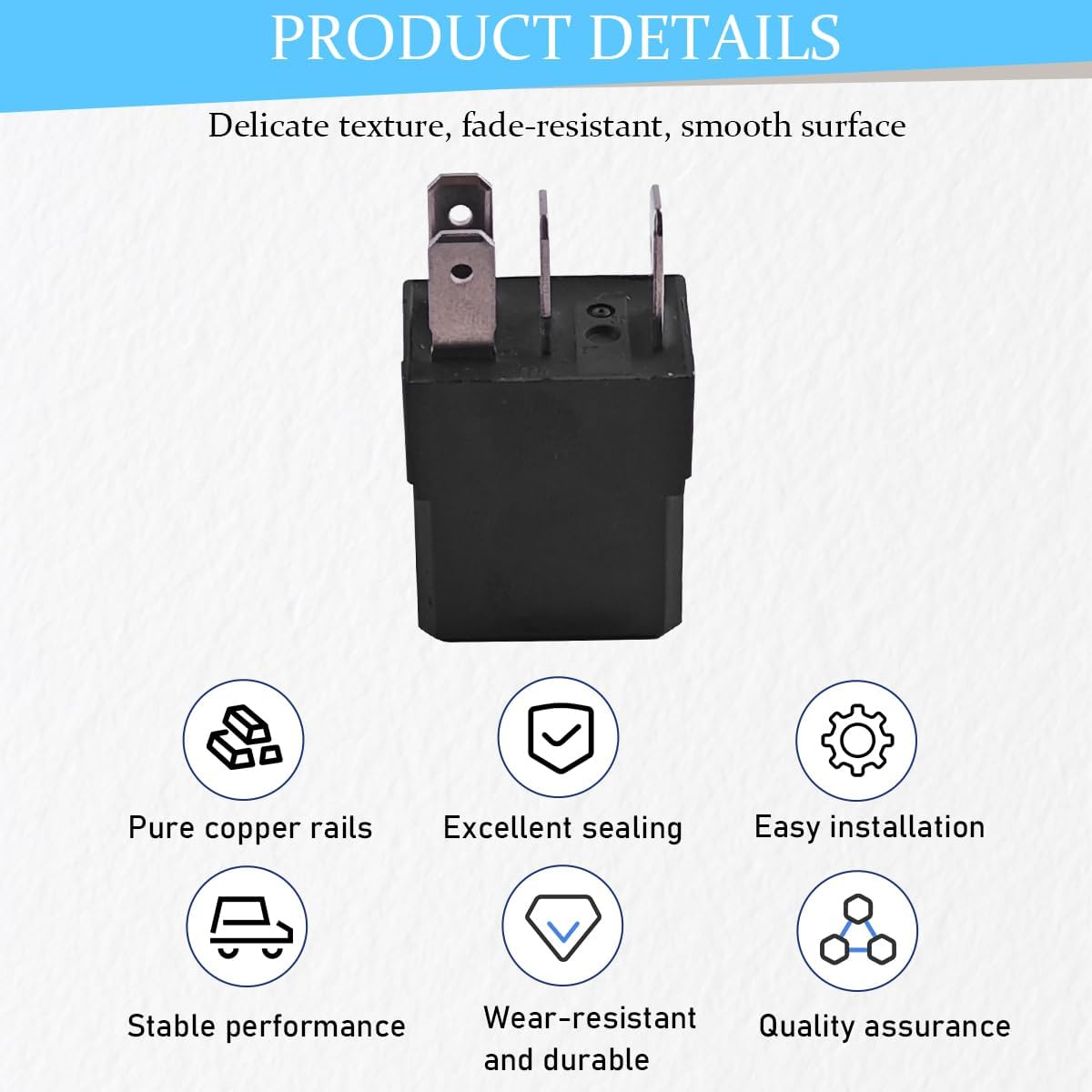 Zpana 2PCS Car CM1af-12V Relays, SPST 12VDC 4-Pin Multi-Purpose High-Performance Plug-in Automotive Micro Relay, OEM Replacement for ACM32201, Universal for Most Vehicles