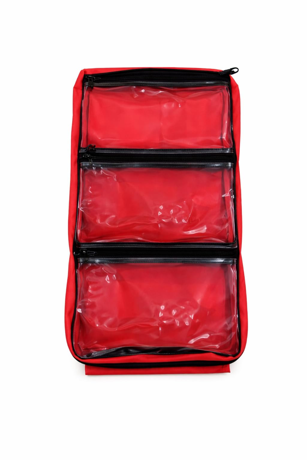 Sac à Dos d'Urgence Médical Professionnel DevaSafe – Sac de Secours Étanche PVC 500D Rouge avec Pochettes Modulables, Bandes Réfléchissantes et Grande Capacité – Idéal Pompiers, Ambulanciers, Premiers
