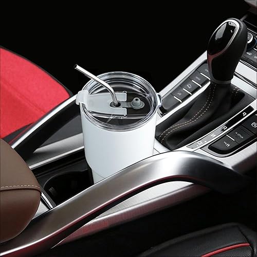 Miniatura 4 de PIVHWIR 2 tapas de vaso de repuesto, tapa de repuesto a prueba de derrames, resistente a salpicaduras, para taza de viaje, se adapta a diámetro