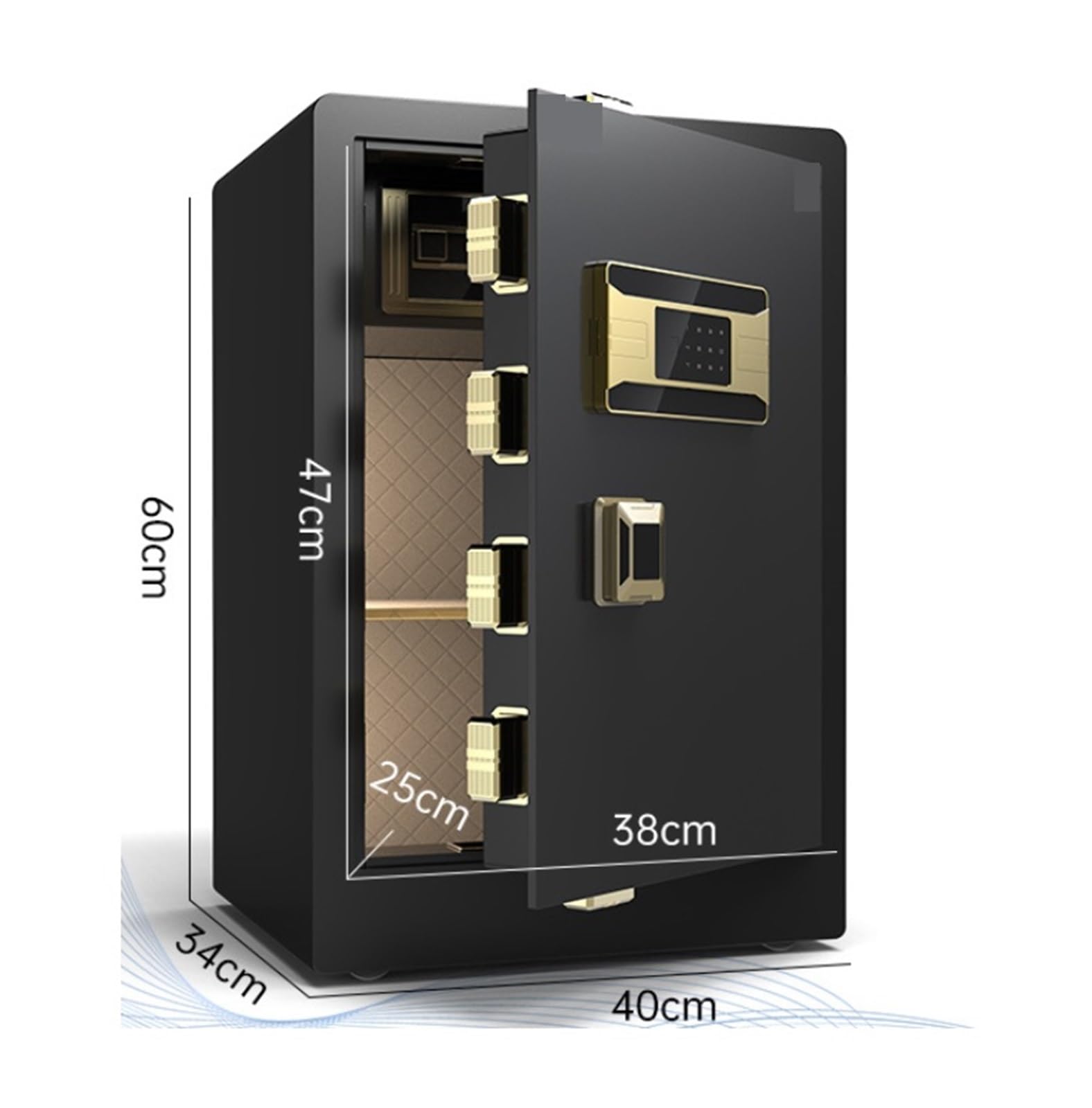 Cassaforte Casseforti di grandi dimensioni Cassaforte di sicurezza domestica con tastiera touch screen e cassetta di sicurezza integrata, doppio sistema di allarme for ufficio Cassetta portavalori