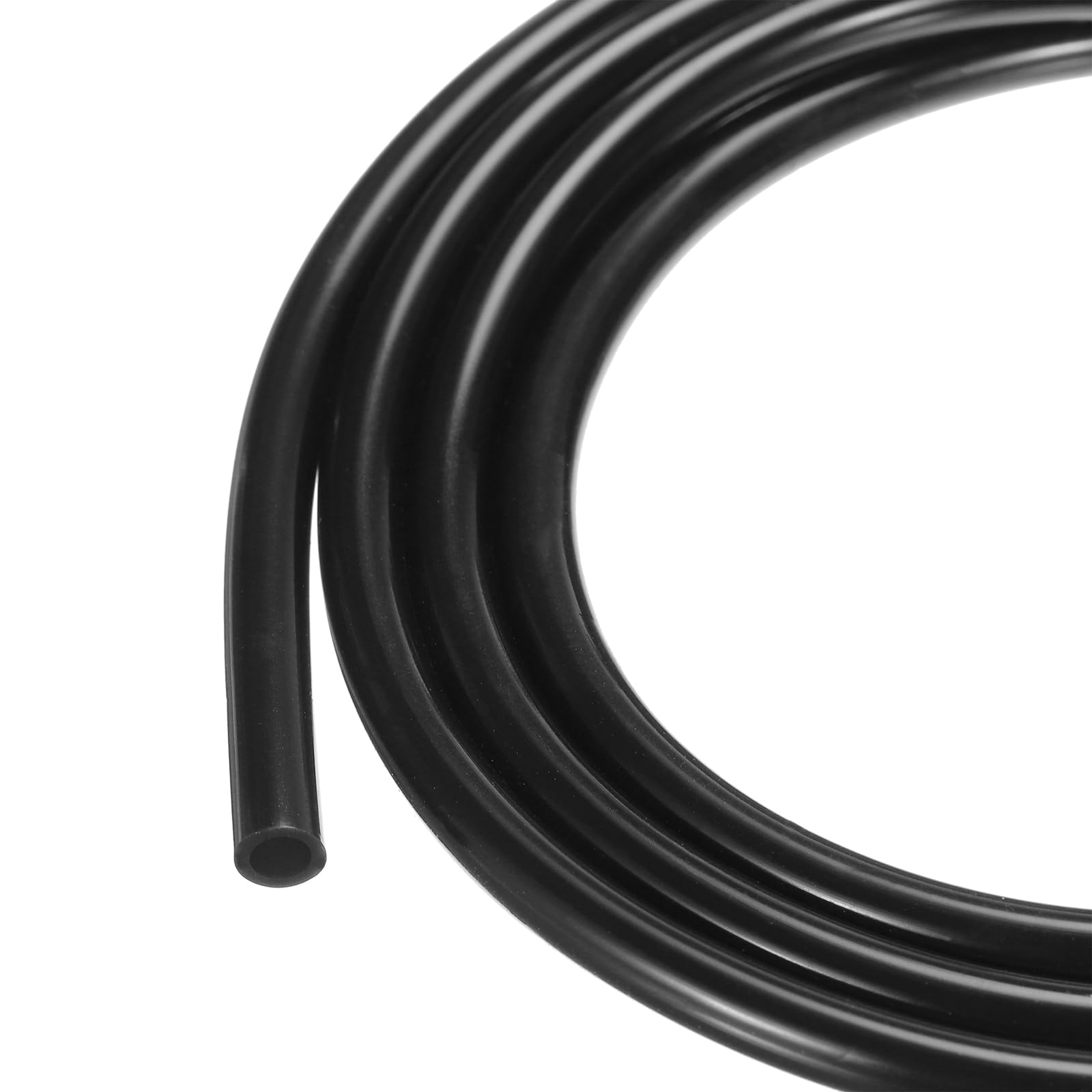 1m(3.3ft) 3mm(1/8") ID x 4.8mm(3/16") OD Silicone Tubing Black Industrial Plastic Tubing Pure Silicone Hoses for Pump Siphoning Draining Irrigation Brewing