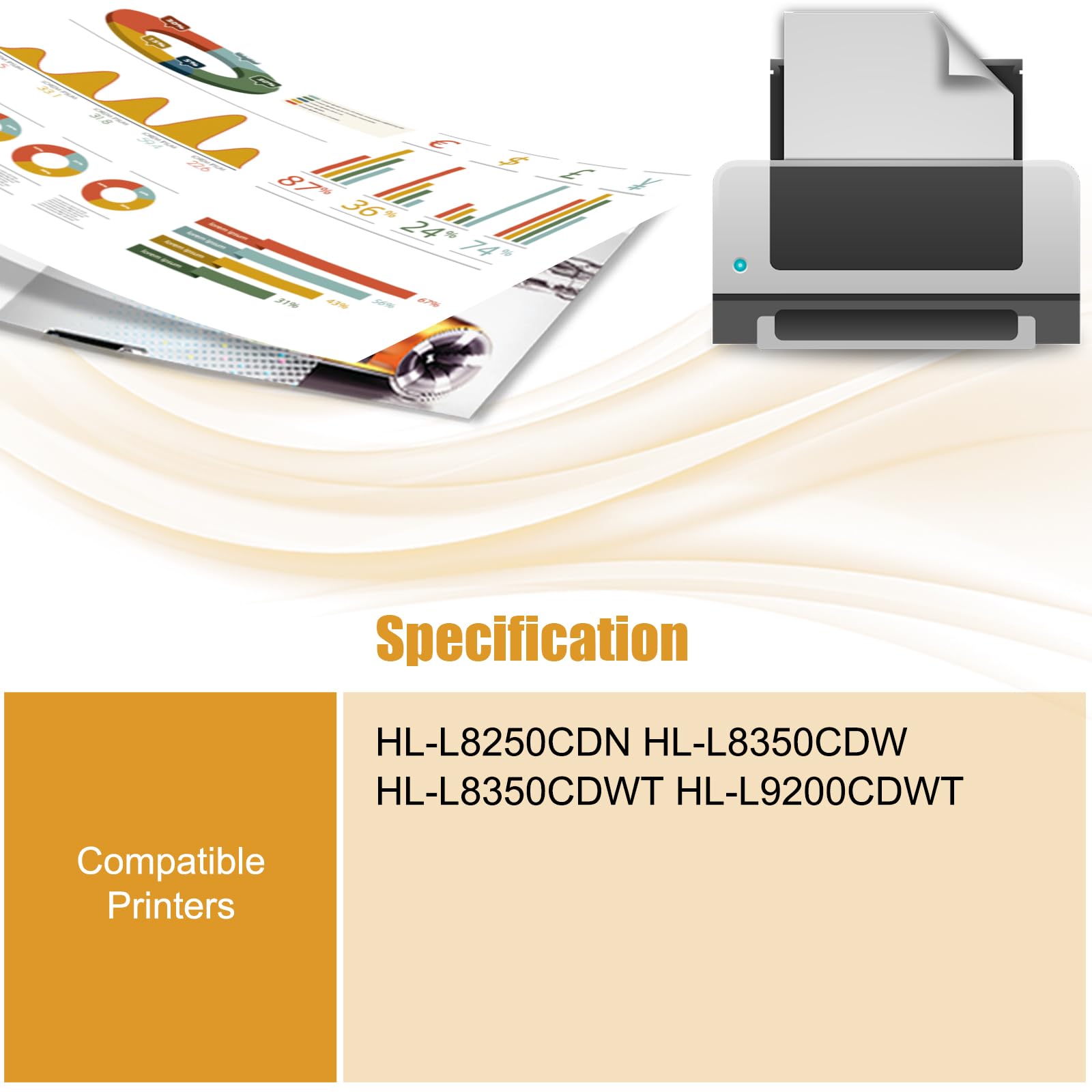 BU-320CL Transfer Belt Unit Compatible for Brother HL-L8250CDN HL-L8350CDW HL-L8350CDWT HL-L9200CDWT Printers, with Chip, High Yield 60000 Pages, High-Definition Printing (2 Set)