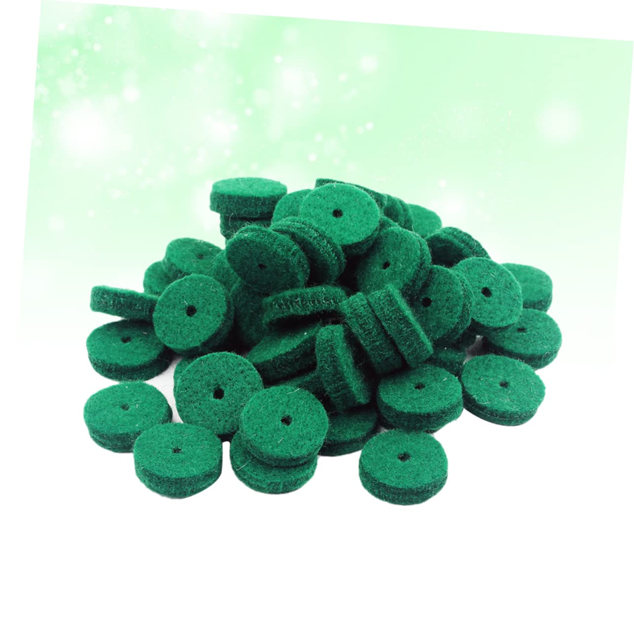 Toddmomy 90Pcs Green Piano Felt Washers Replacement Parts for Keyboard Repair Leveling Keys Enhancing Performance for Piano Regulation and Maintenance