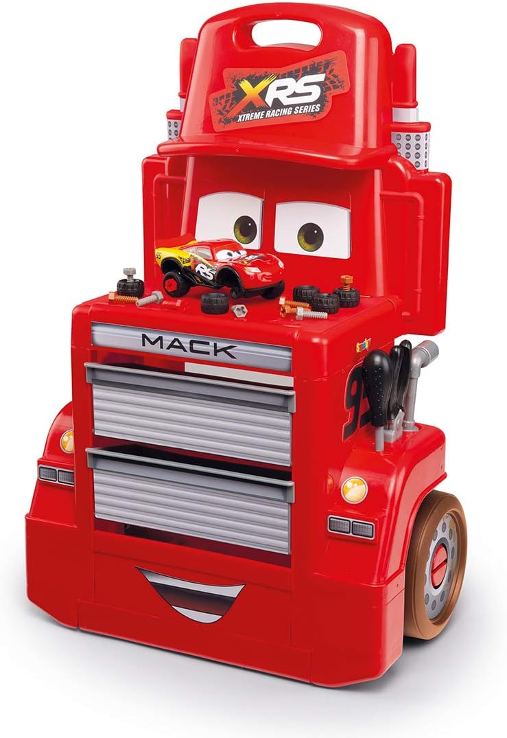 Smoby 360215 Cars XRS Mack Truck with Accessories and Car Flash McQueen