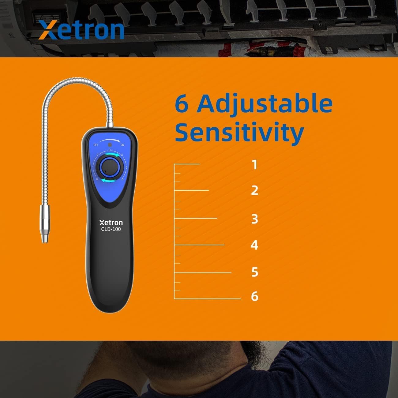 Xetron CLD100 Refrigerant Leak Detector for R32 R134a R410a R22 Freon