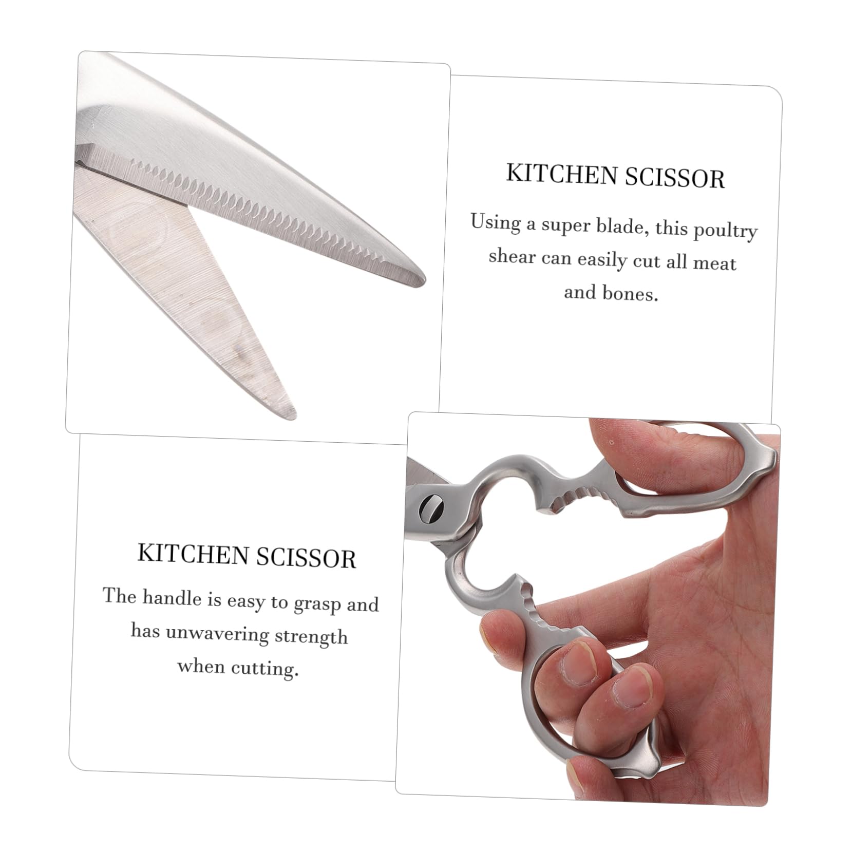 Professionali in Acciaio Inossidabile Antiscivolo per Pollame e Carne Strumenti Ergonomici per Uso