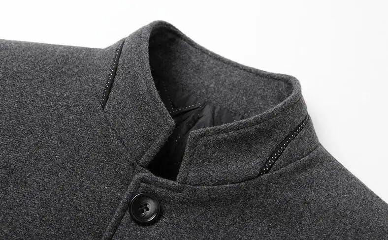 Male Slim Fit Blazers Coats Men Cashmere Blazers Suits Jackets Stand-Up Collar Business Casual Suits Coats3