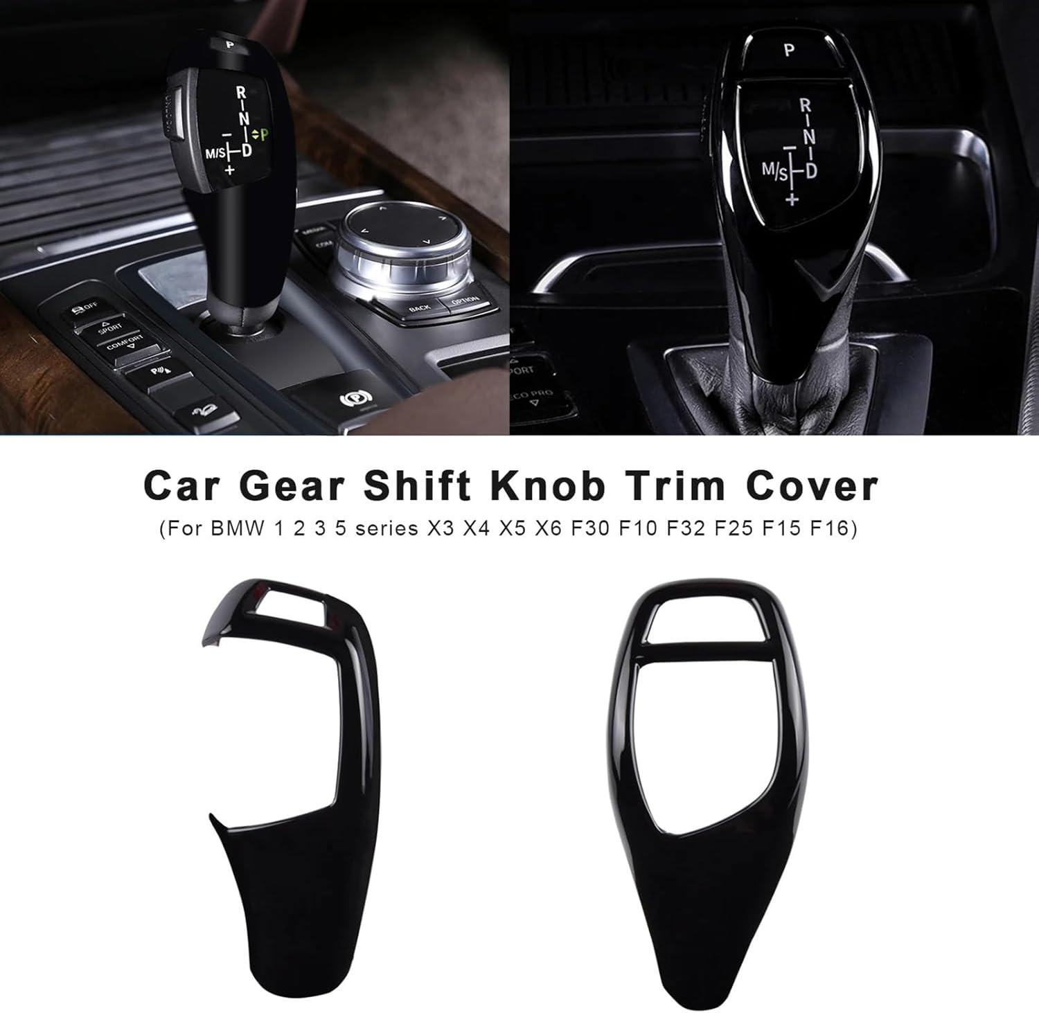 Car Gear Shift Knob Trim Cover Protective Stickers for bmws 1 2 3 5 Series X3 X4 X5 X6 F30 F10 F32 F25 F15 F16(Type B)