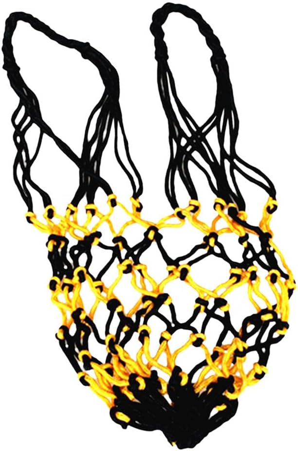 Colcolo Nets Bag Storage Net Reusable Shopping Net Carrying Net Ball Carry Net - Black Yellow, as described : Sports & Outdoors