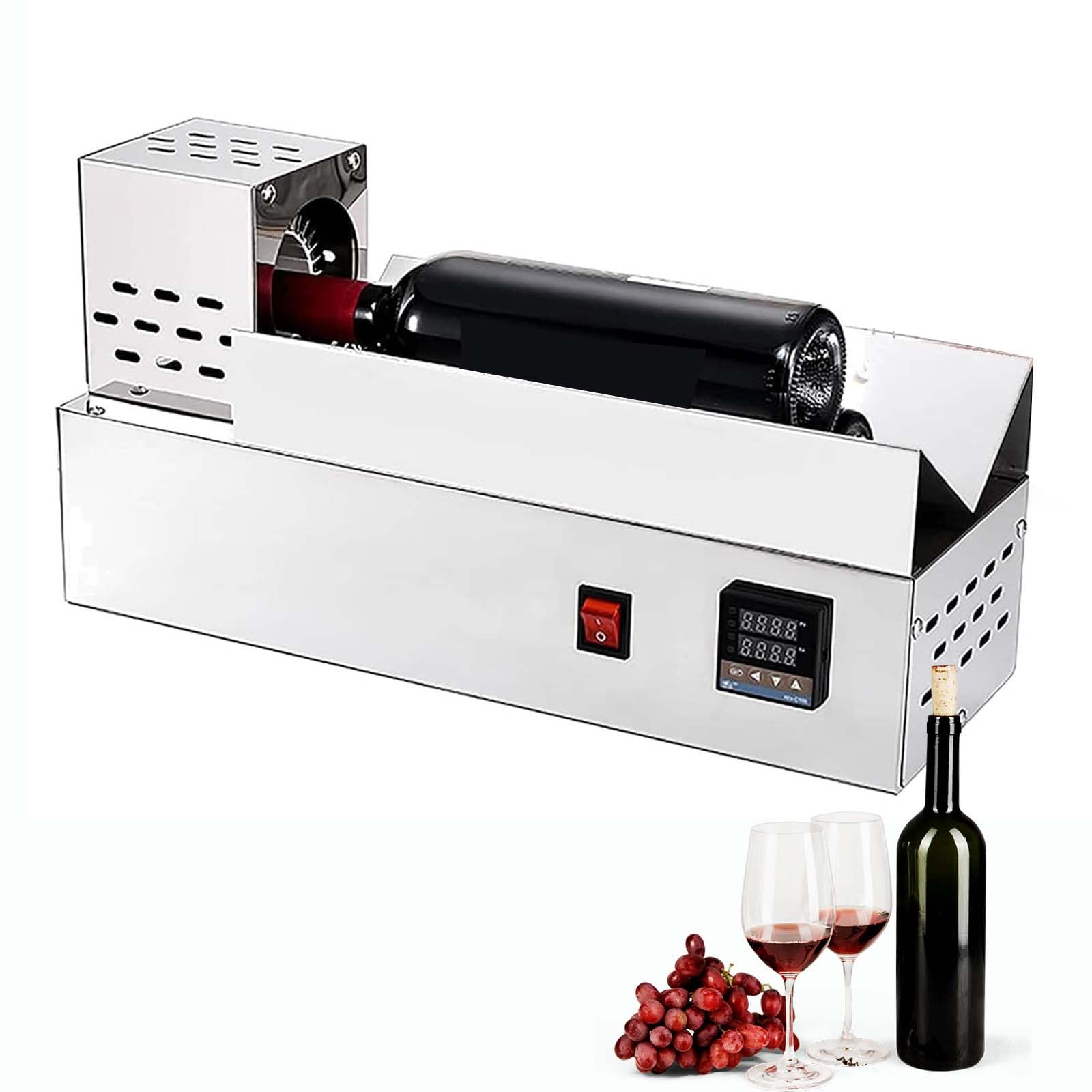YXZQLOZ 600W Electric Heat Shrink Machine, Heat Shrinker for Wine Bottles, Adjustable Temperature Ceramic Bottle Cap Sealer, for PVC Caps, Soy Sauce, Vinegar, Olive Oil