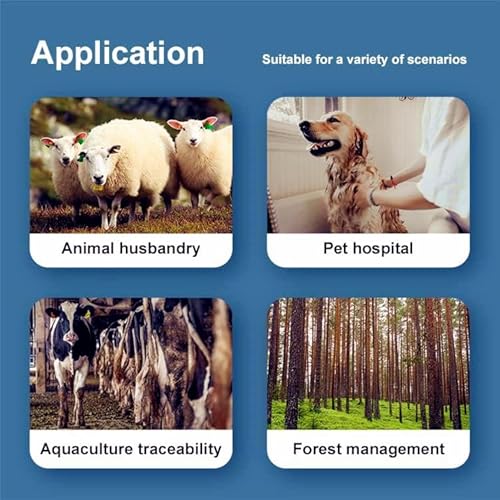 Leitor de microchip para animais de estimação VACINV RFID Leitor de identificação de animal scanner