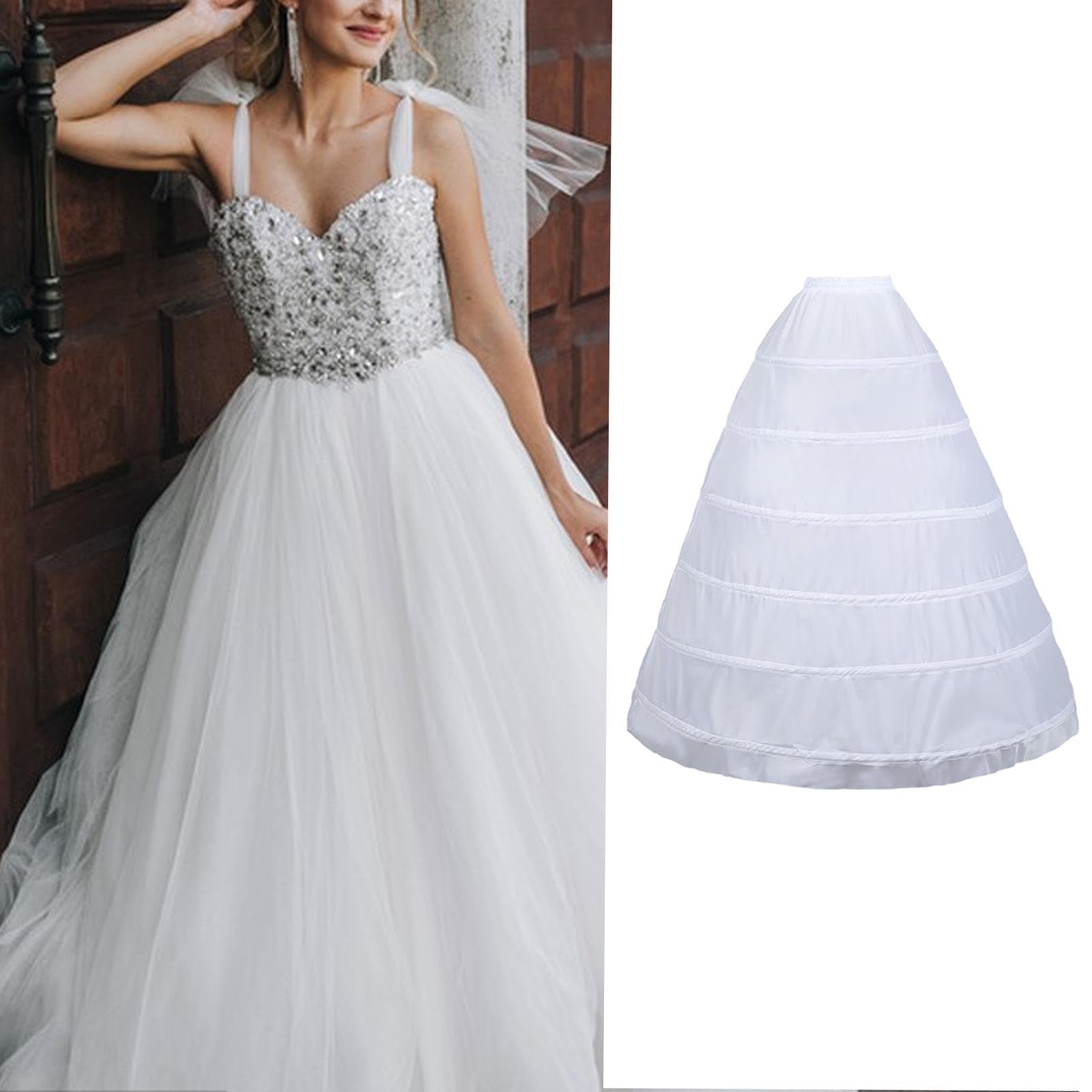 Pratica Sottogonna a Crinolina Da Sposa, Ideale per Abiti O Da Ballo.