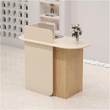 Small reception desk, reception table, modern reception desk with counter and drawer, retail table, front desk reception counter for salon/office/lobby G,L80cm/31.5"